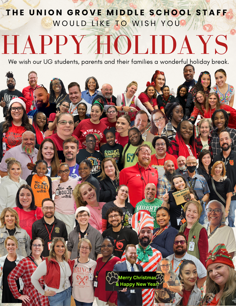 Happy Holidays from Union Grove Middle School!