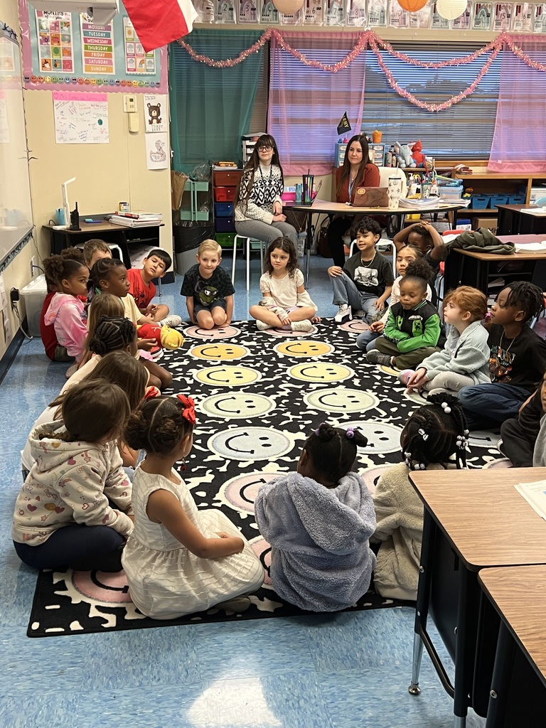 Ms. Barlow's class having morning meeting.