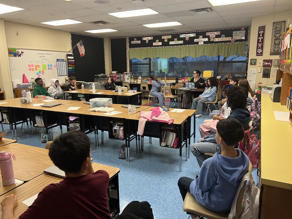 Ms. Cannon's class sharing their morning meeting.