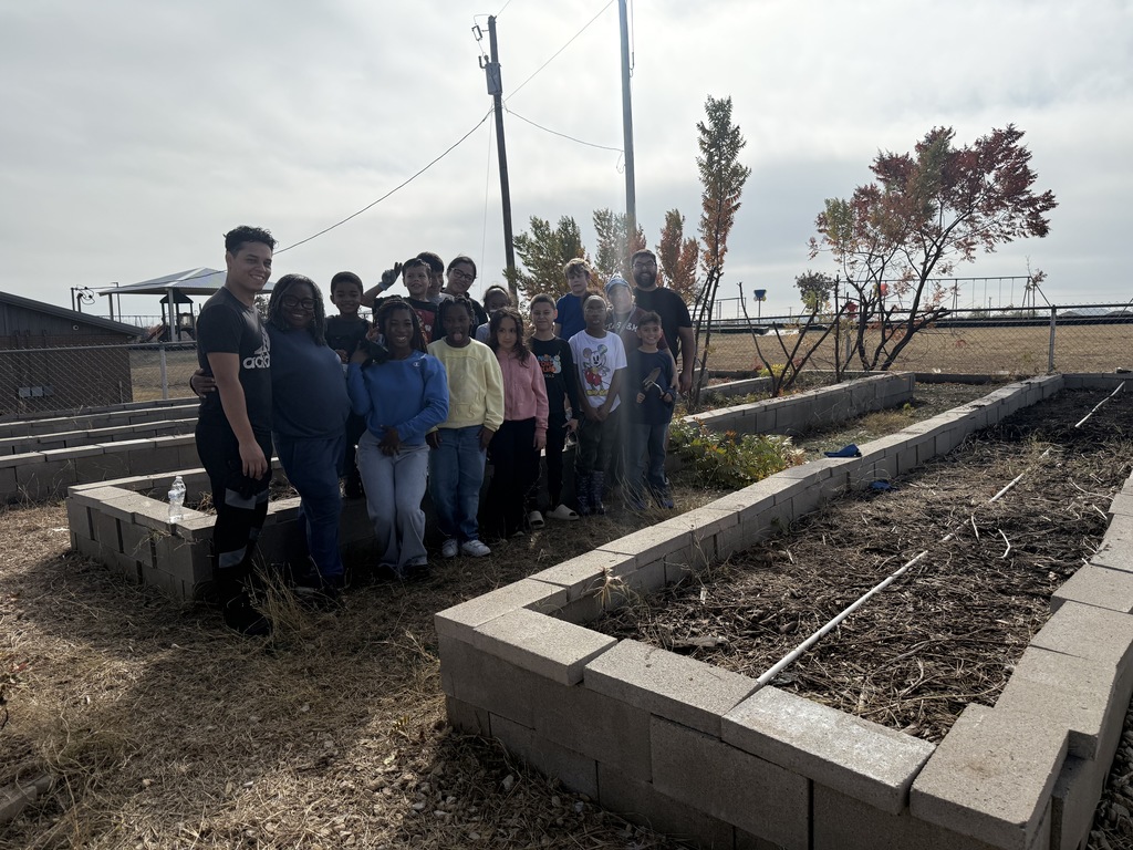 Student working in garden