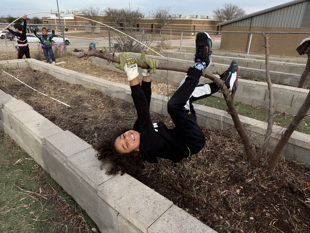 Student working in garden