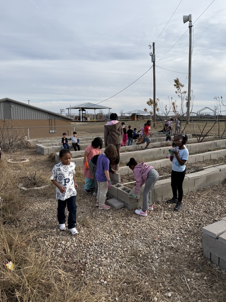 Student working in garden