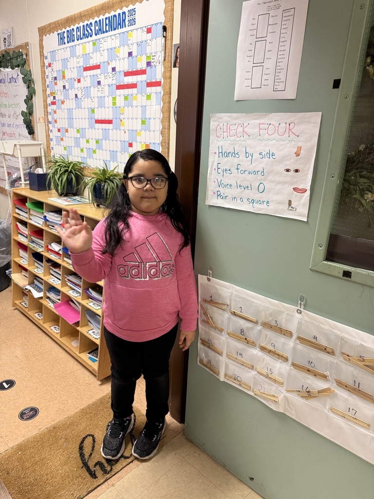 student greeting others