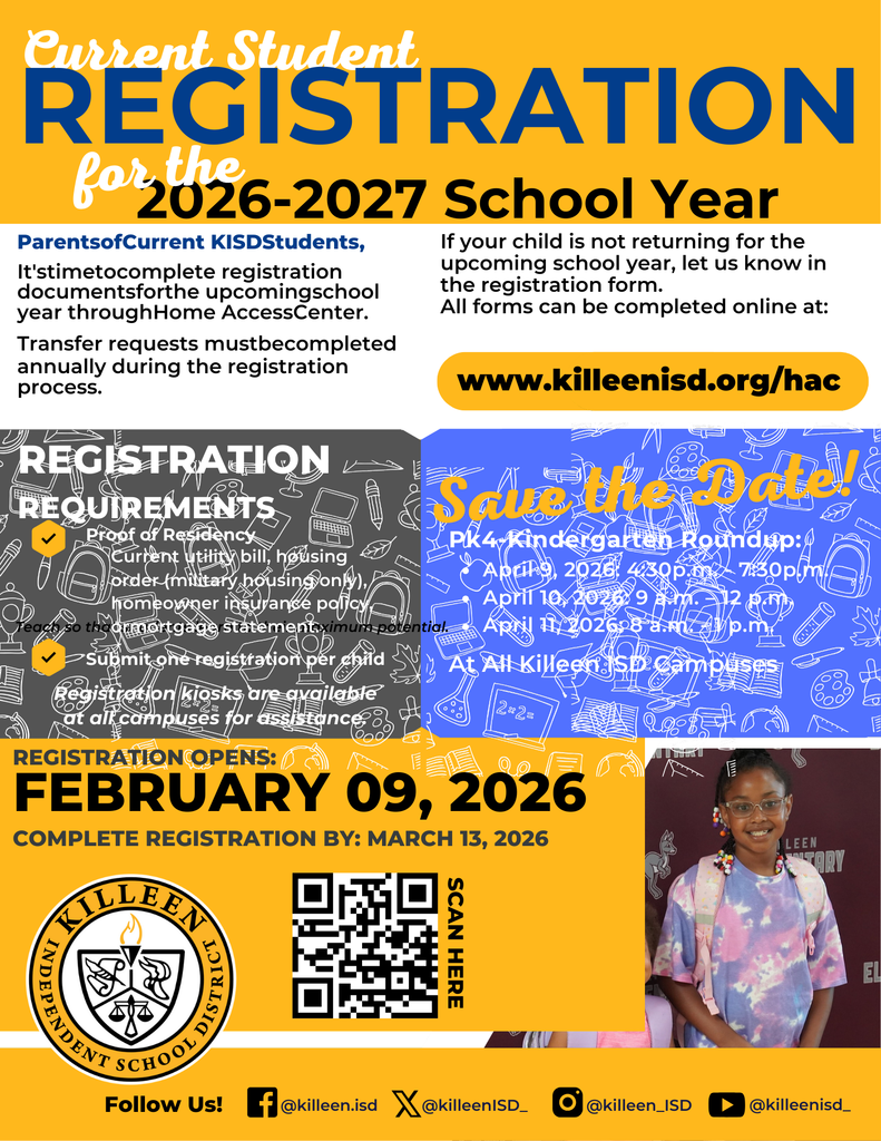 Student Registration is now open!