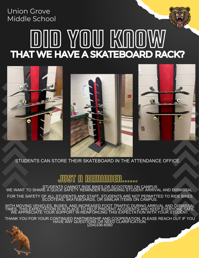 Skateboard Rack for our Grizzlies