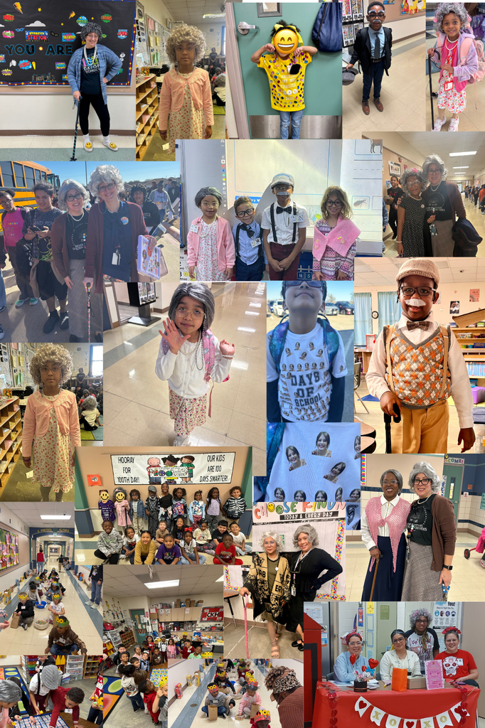 collage of photos from the 100th day celebration