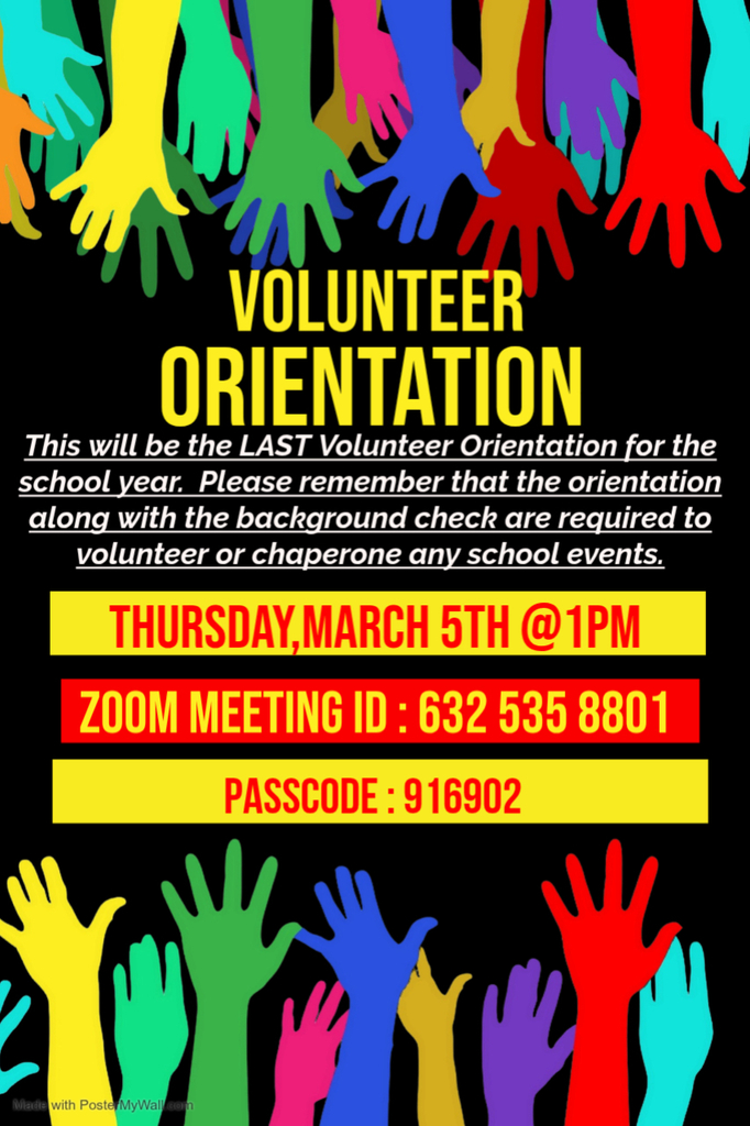 Volunteer orientation flyer