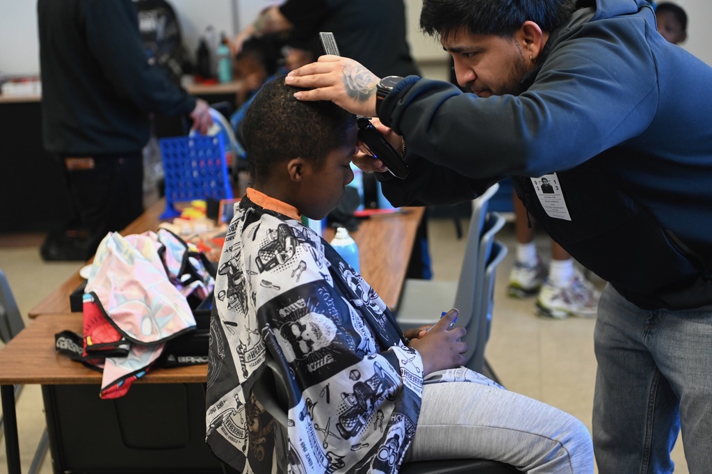 Spring break haircuts at Ira Cross ES 2026