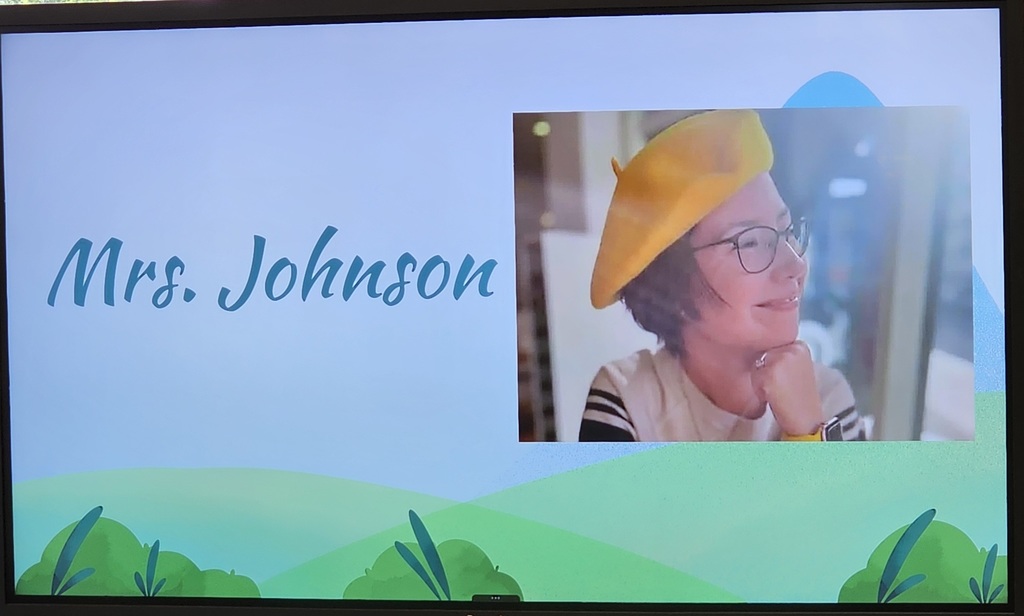 Teacher of the Month, Mrs. Johnson