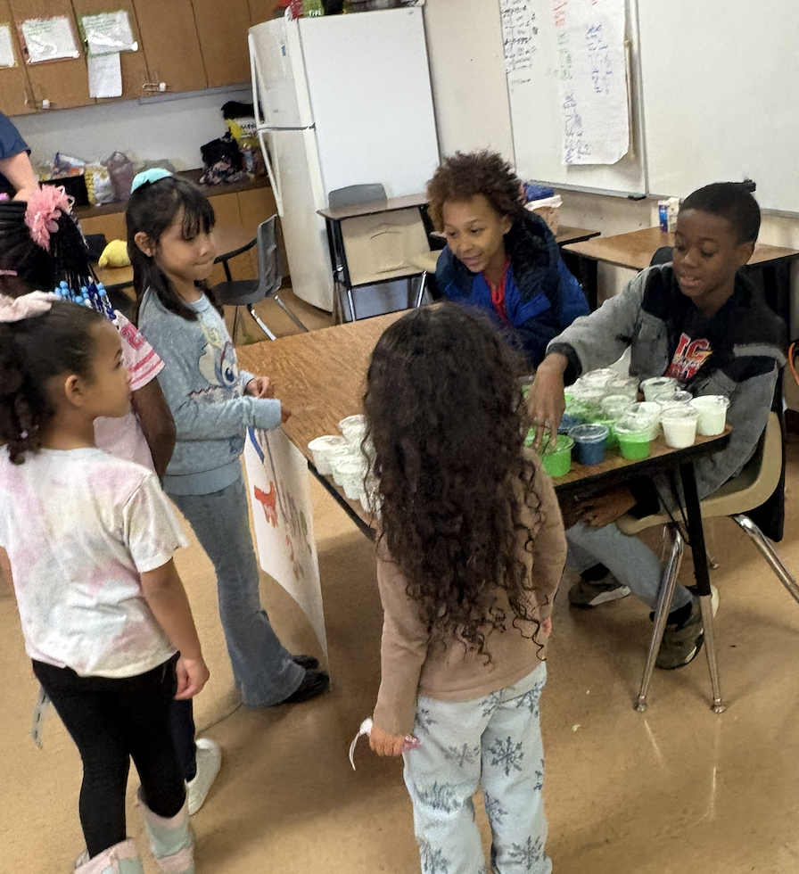 Students working together