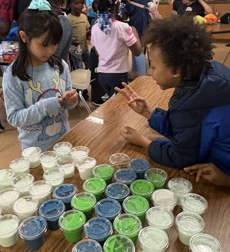 Students working together