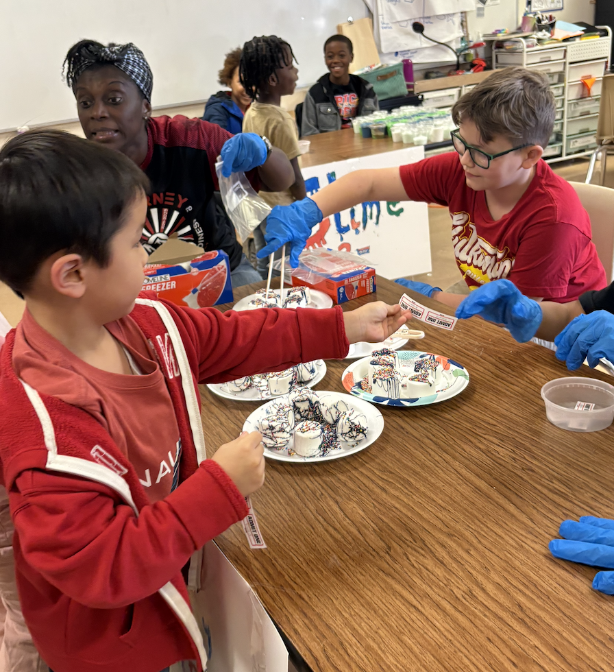 Students working together