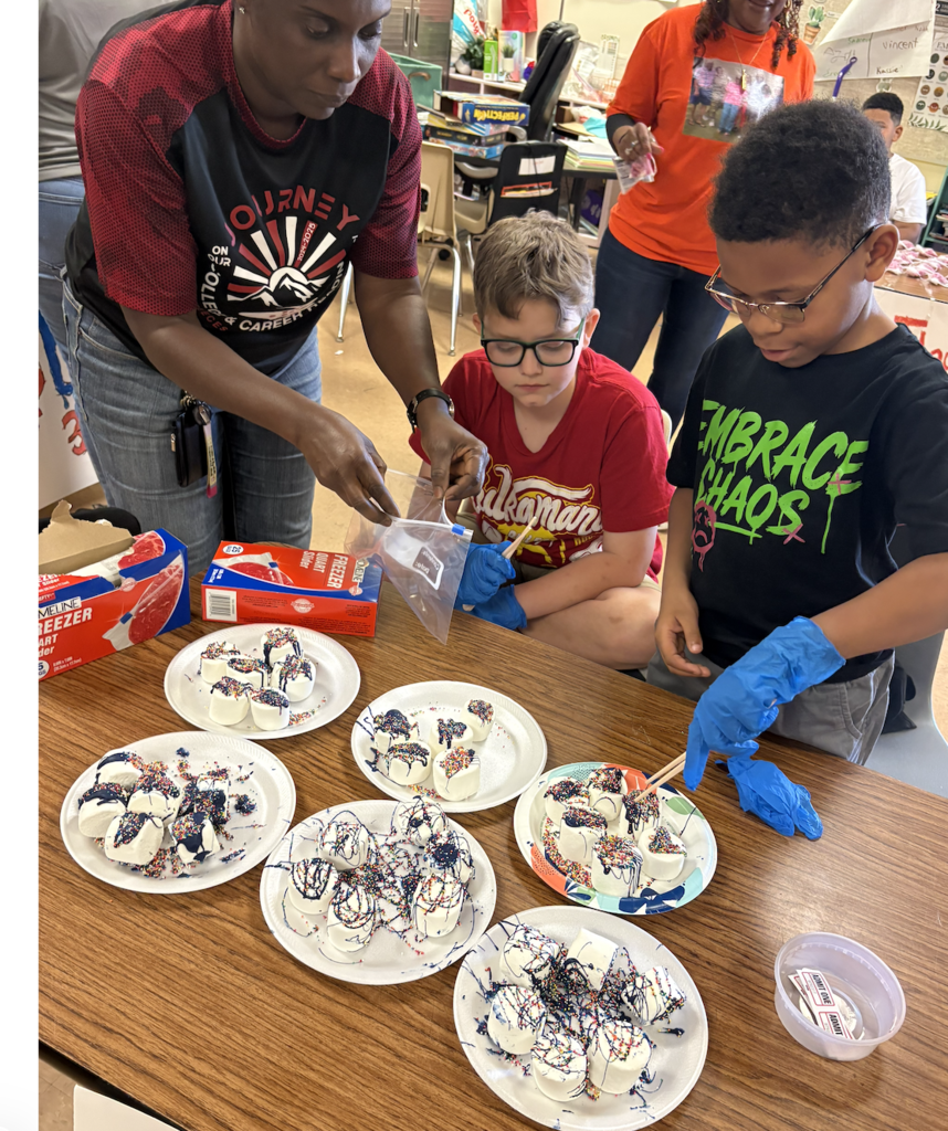 Students working together