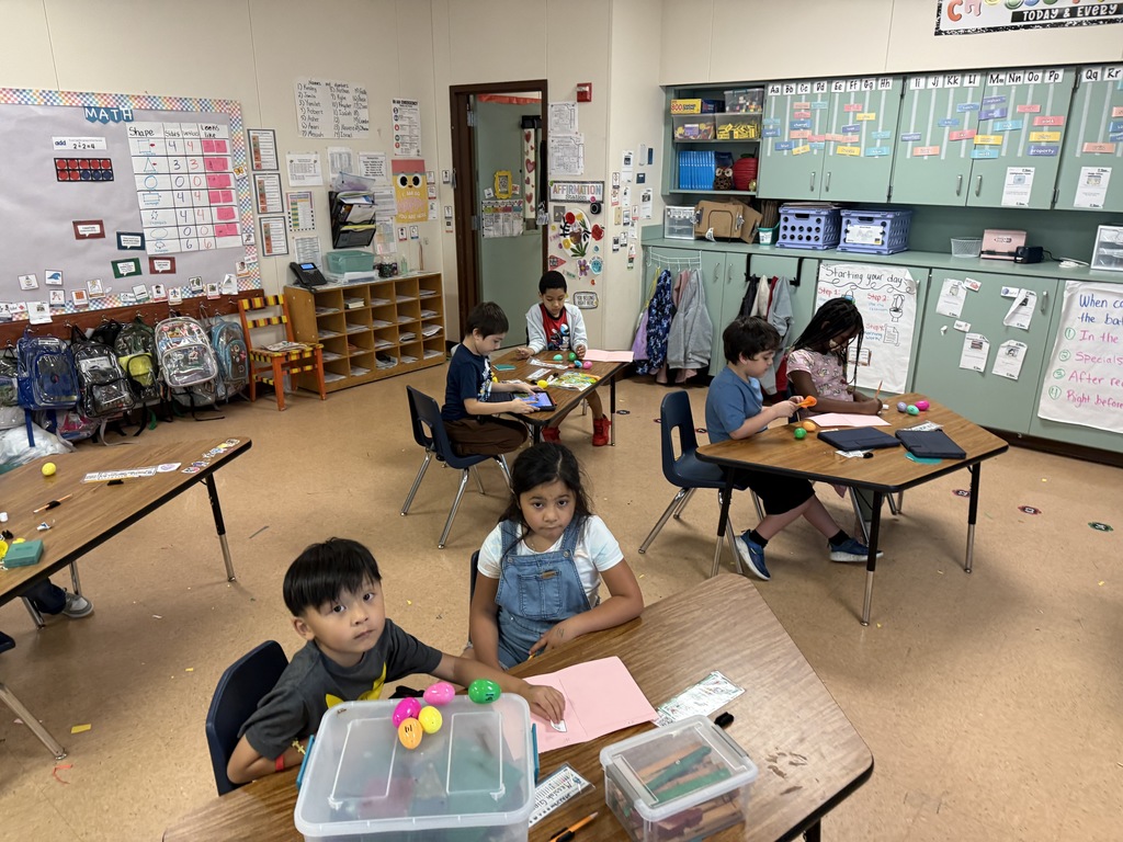 Kids sorting eggs