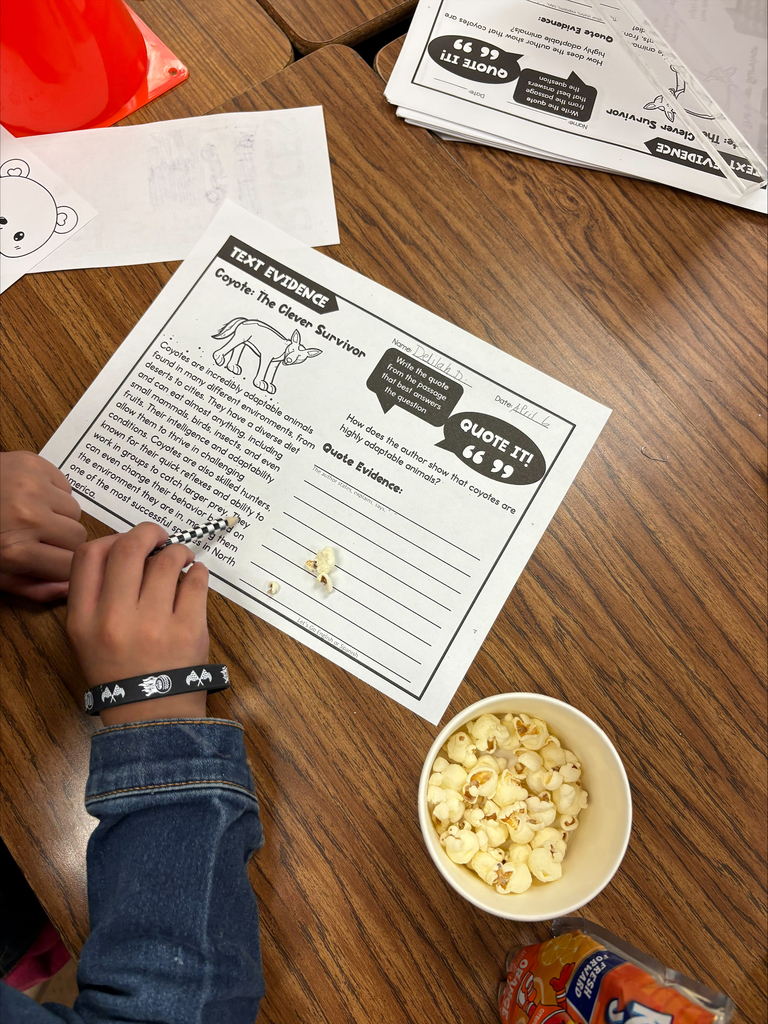 kids working on writing