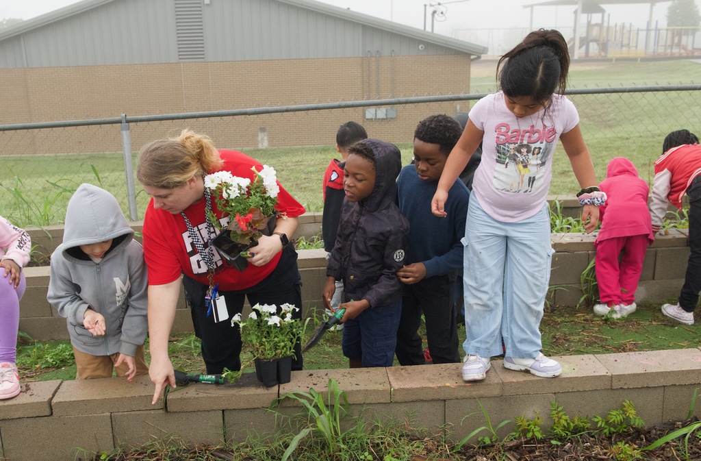 Earth Day gardening at RCES