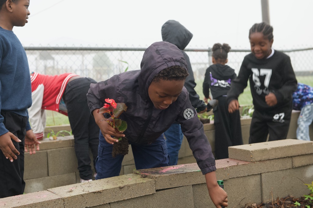 Earth Day gardening at RCES