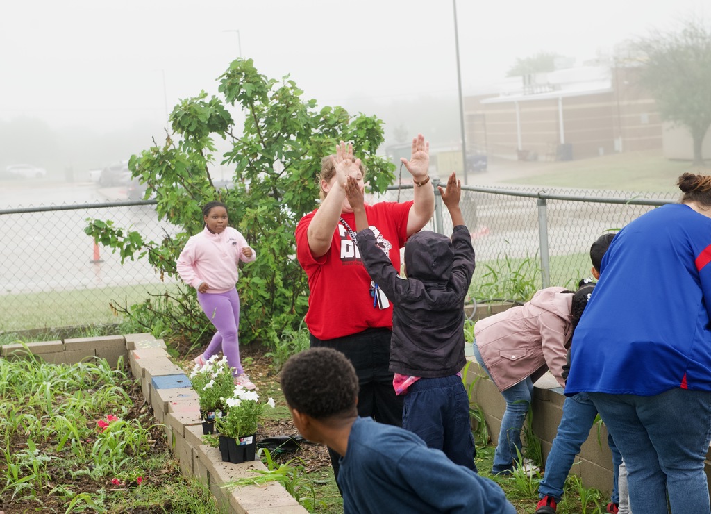 Earth Day gardening at RCES