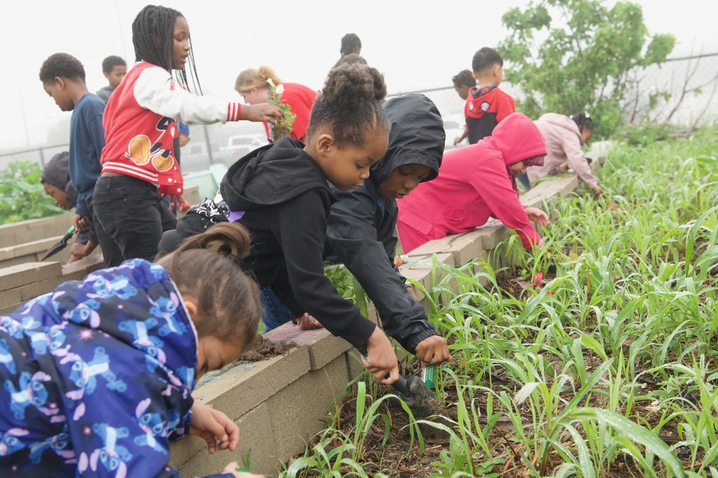 Earth Day gardening at RCES