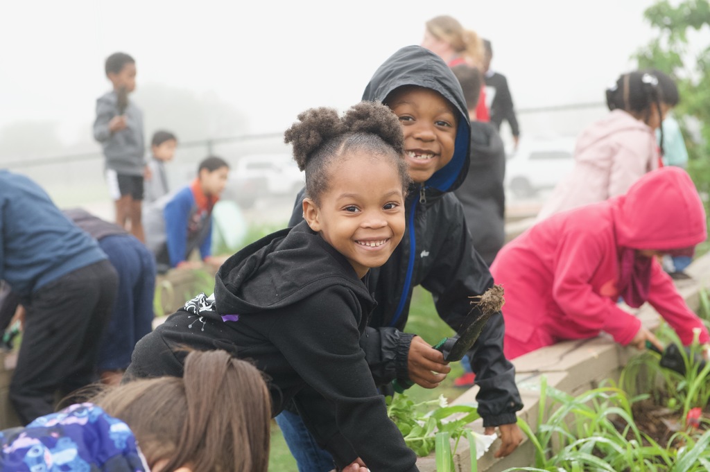 Earth Day gardening at RCES