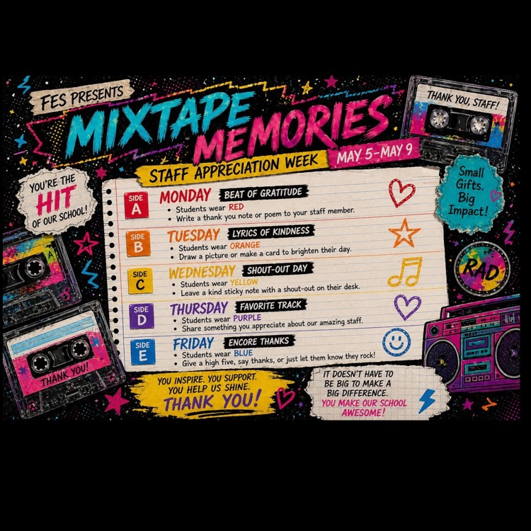 cassette tape Staff Appreciation information 
