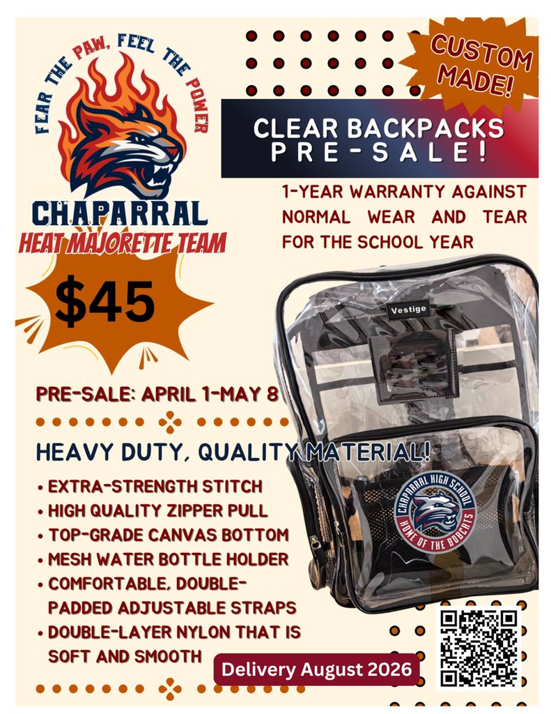 Back Pack Sales Flier