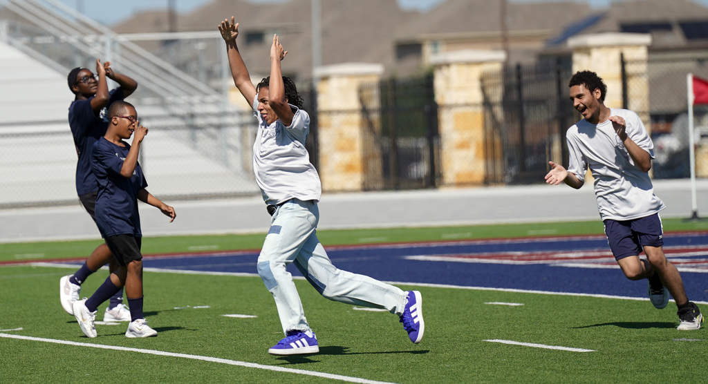 Celebrating a goal