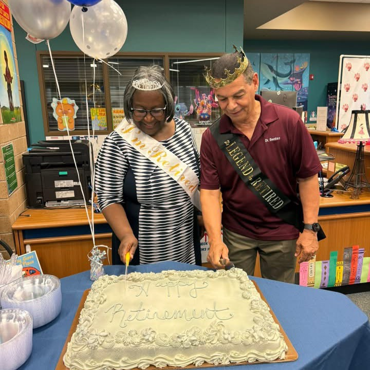 cutting the cake