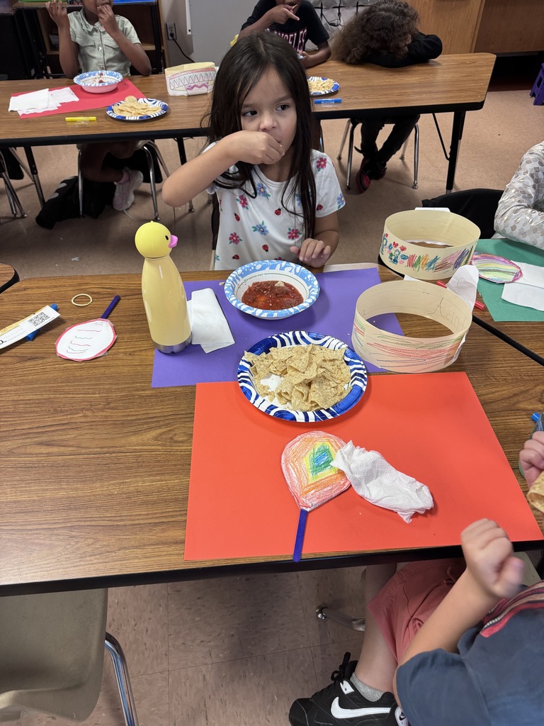Student eating salsa