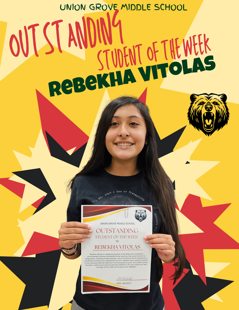 Outstanding Student of the Week!