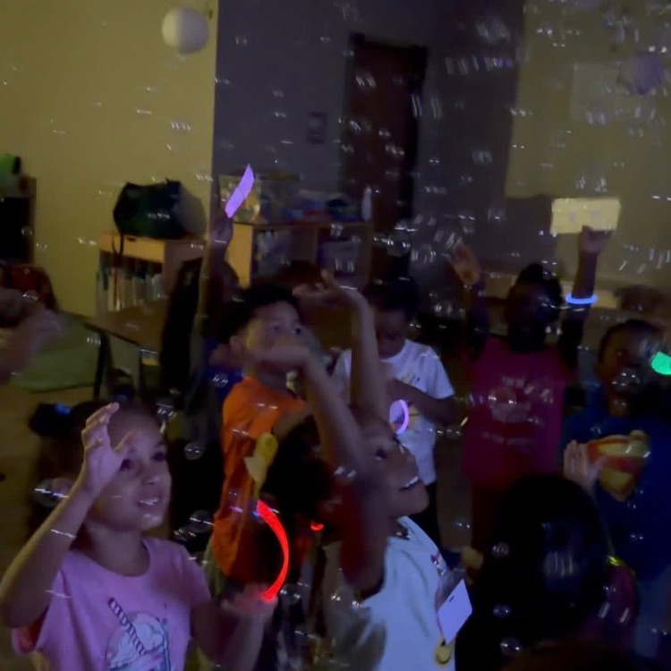 students in bubbles