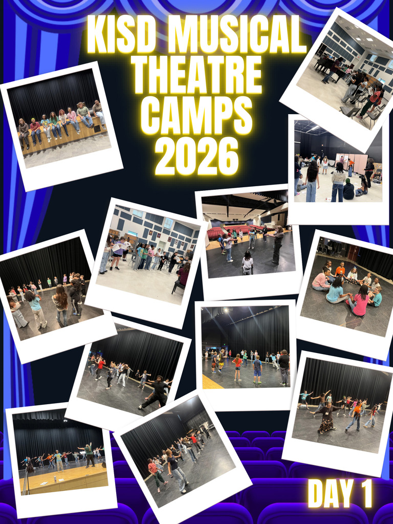 photo collage over a black background with a blue curtain 