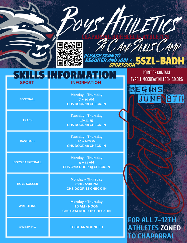 boys athletics schedule