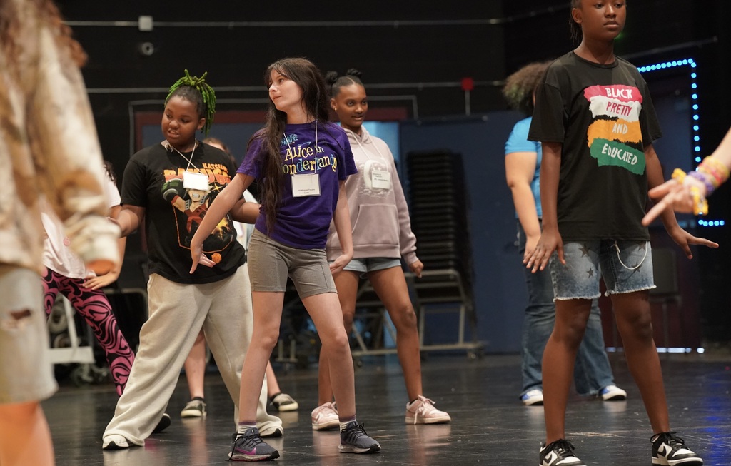 Middle school students participates in musical theatre camp