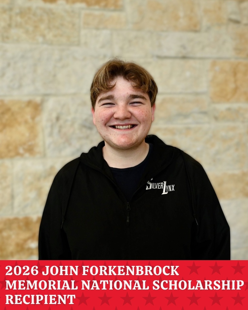 photo of a student smiling at the camera with text that reads "2026 John Forkenbrock memorial national scholarship recipient" 