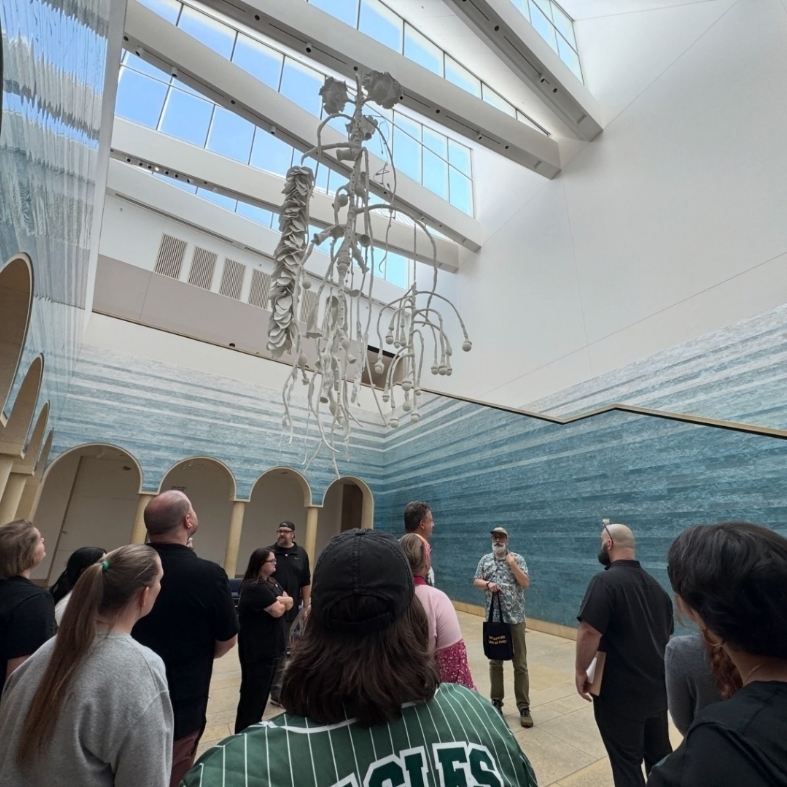 Teachers in a gallery