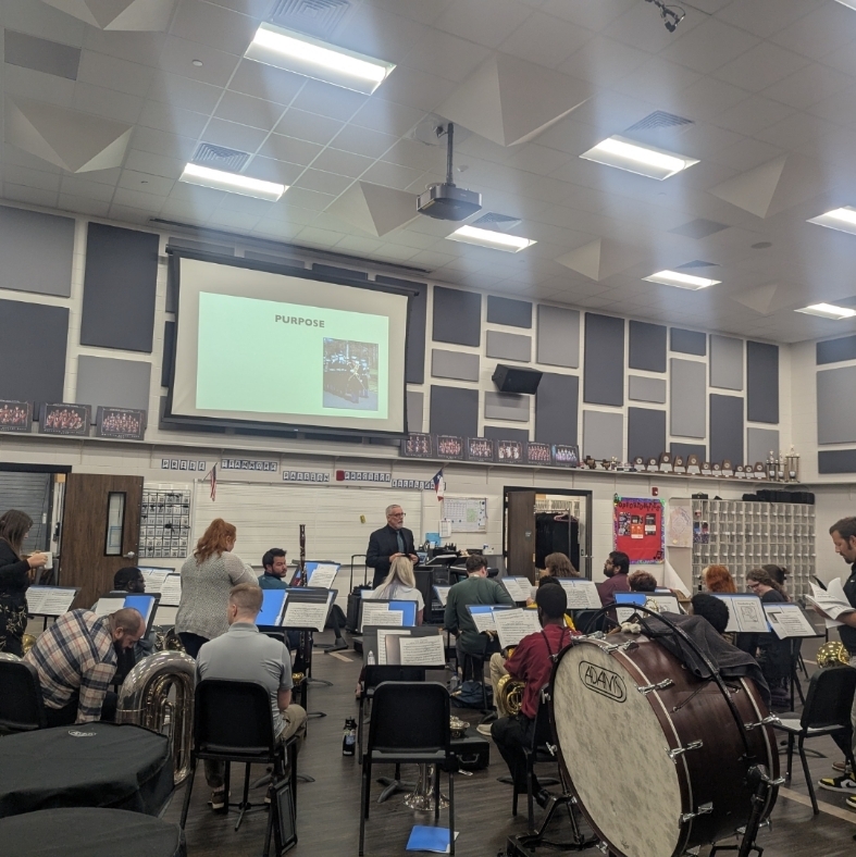 Band preparing to play