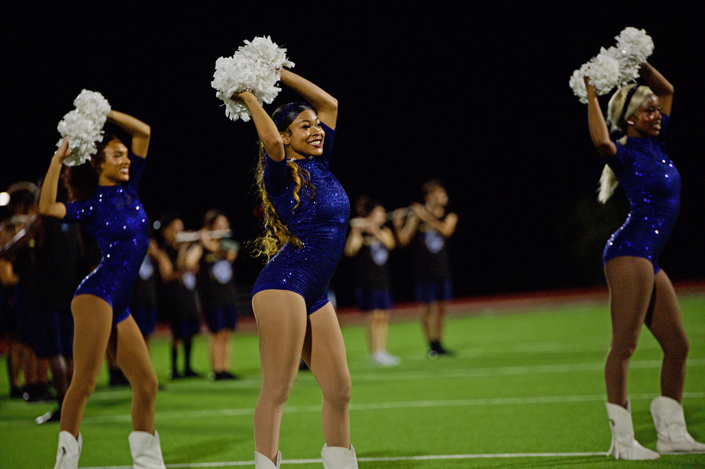 Shoemaker Silver Stars dance team Friday at Buckley Stadium