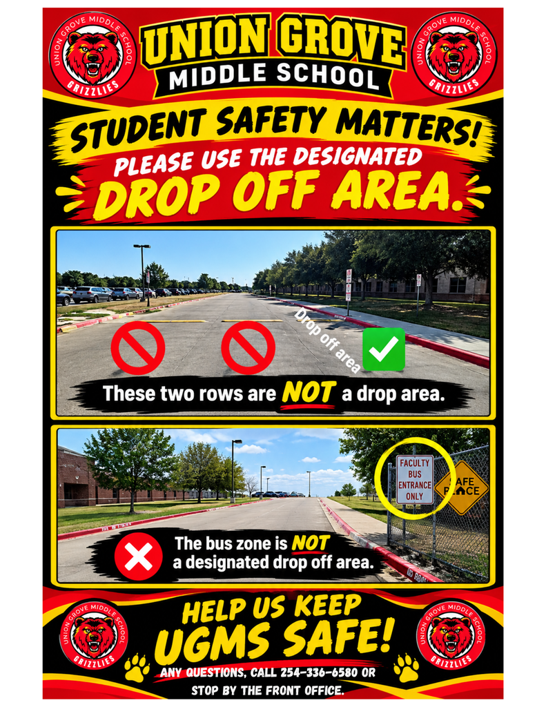 Drop orr and pick up areas