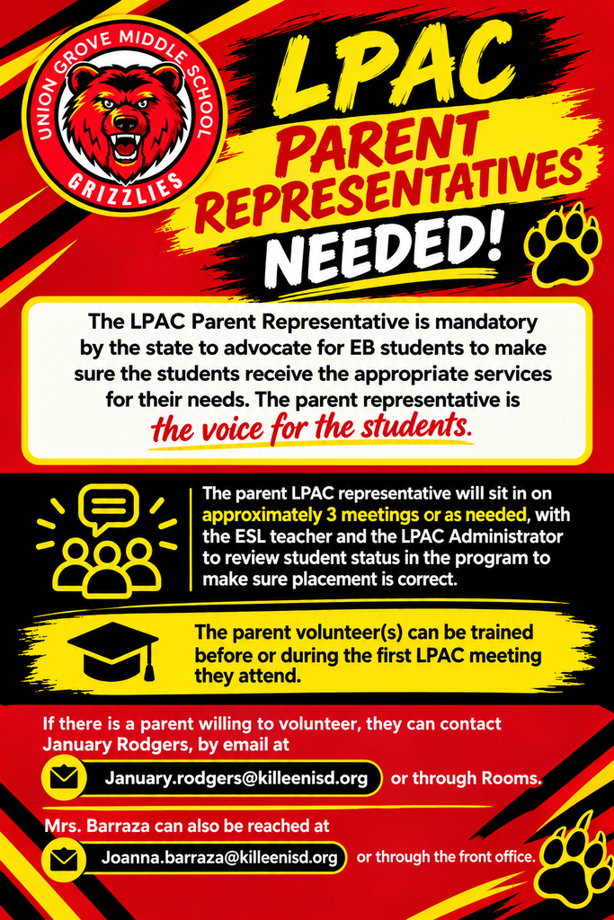 LPAC Parent Reps needed!