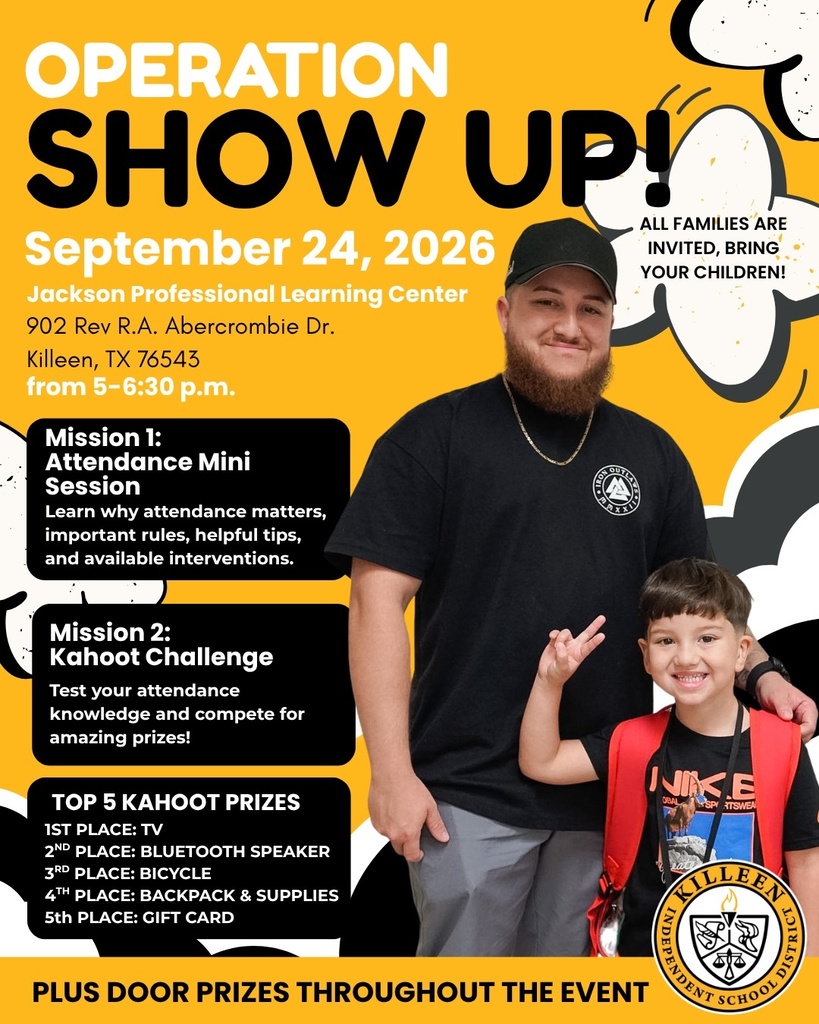 graphic of a father and song smiling at the camera with text that reads "operation show up! September 24, 2026 Jackson professional learning center"