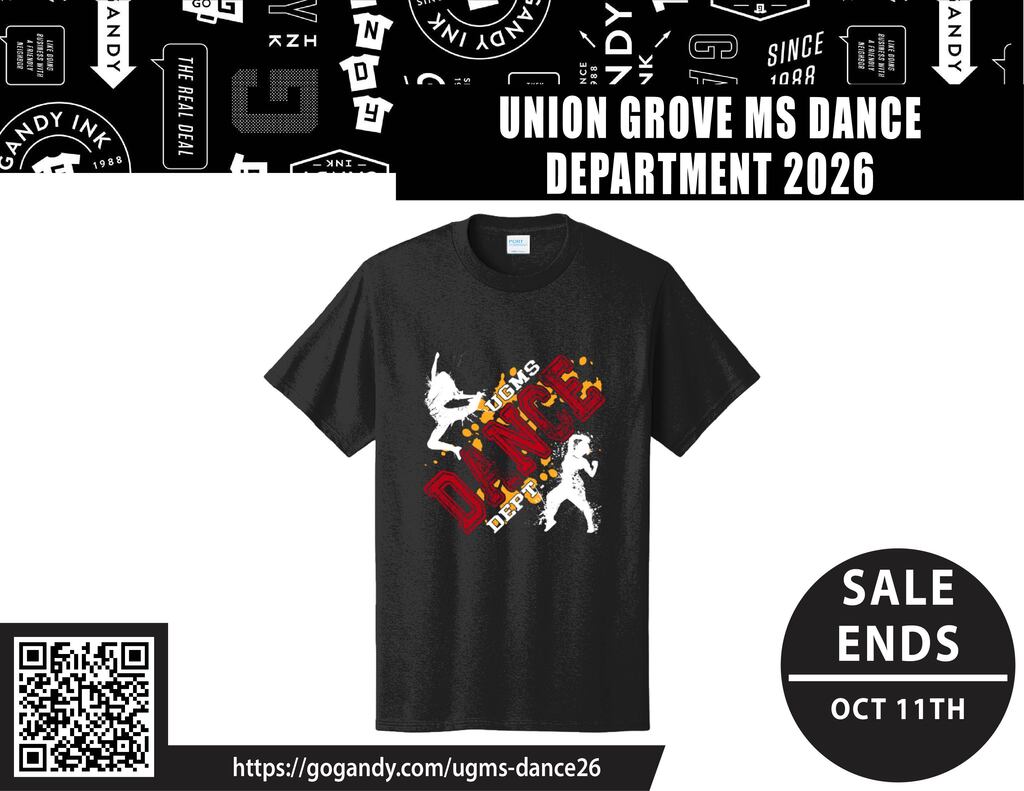 UGMS Dance Spirit Shirt Fundraiser