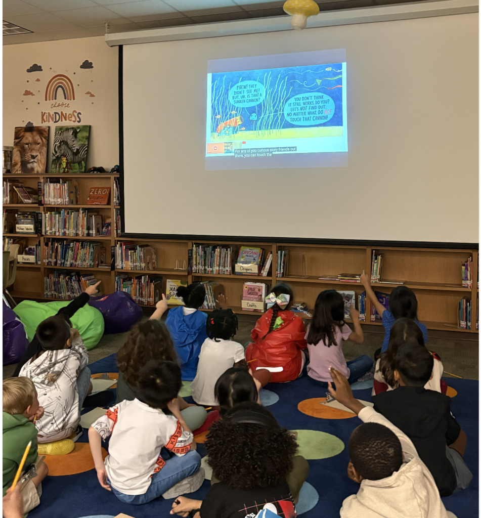 students watching a screen