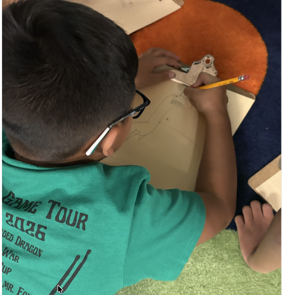 student drawing