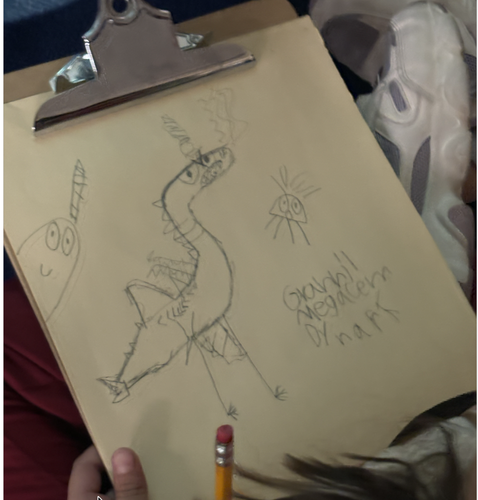 student drawing
