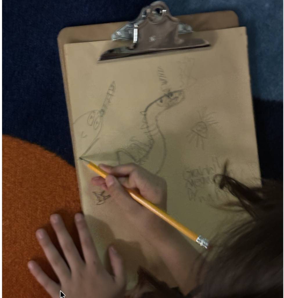 student drawing