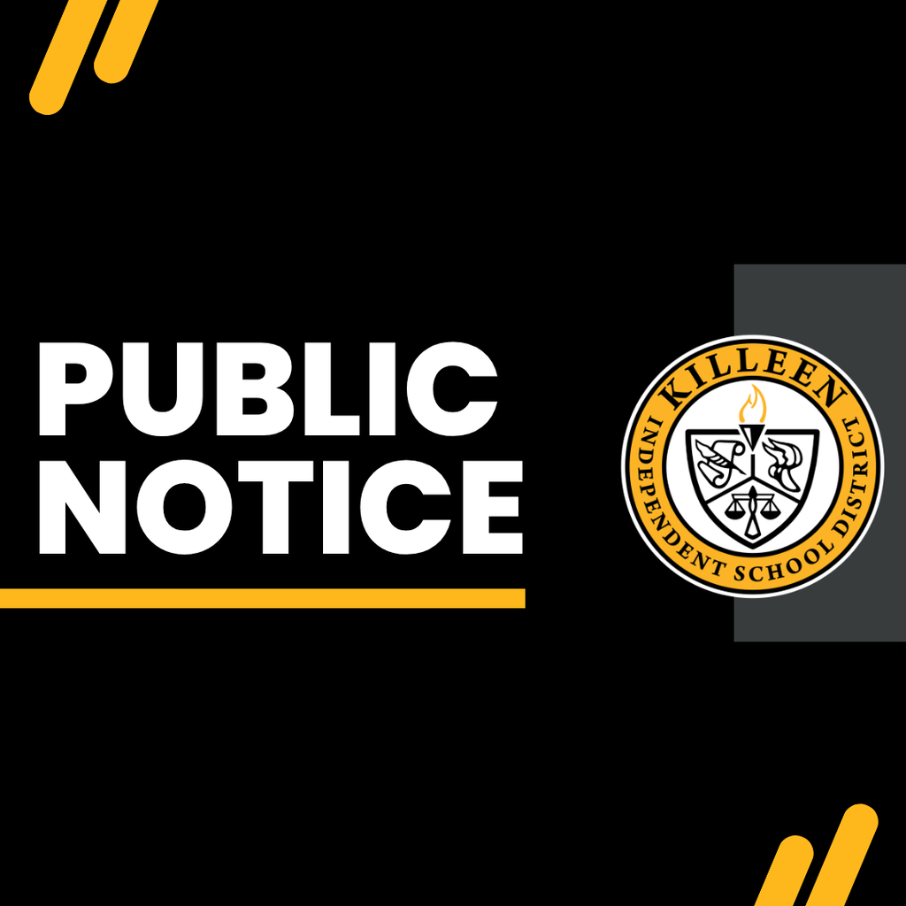 public notice banner with Killeen ISD logo