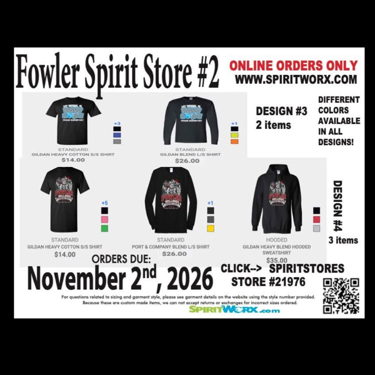 tshirts with Bulldogs logo ordering information due by Nov 2