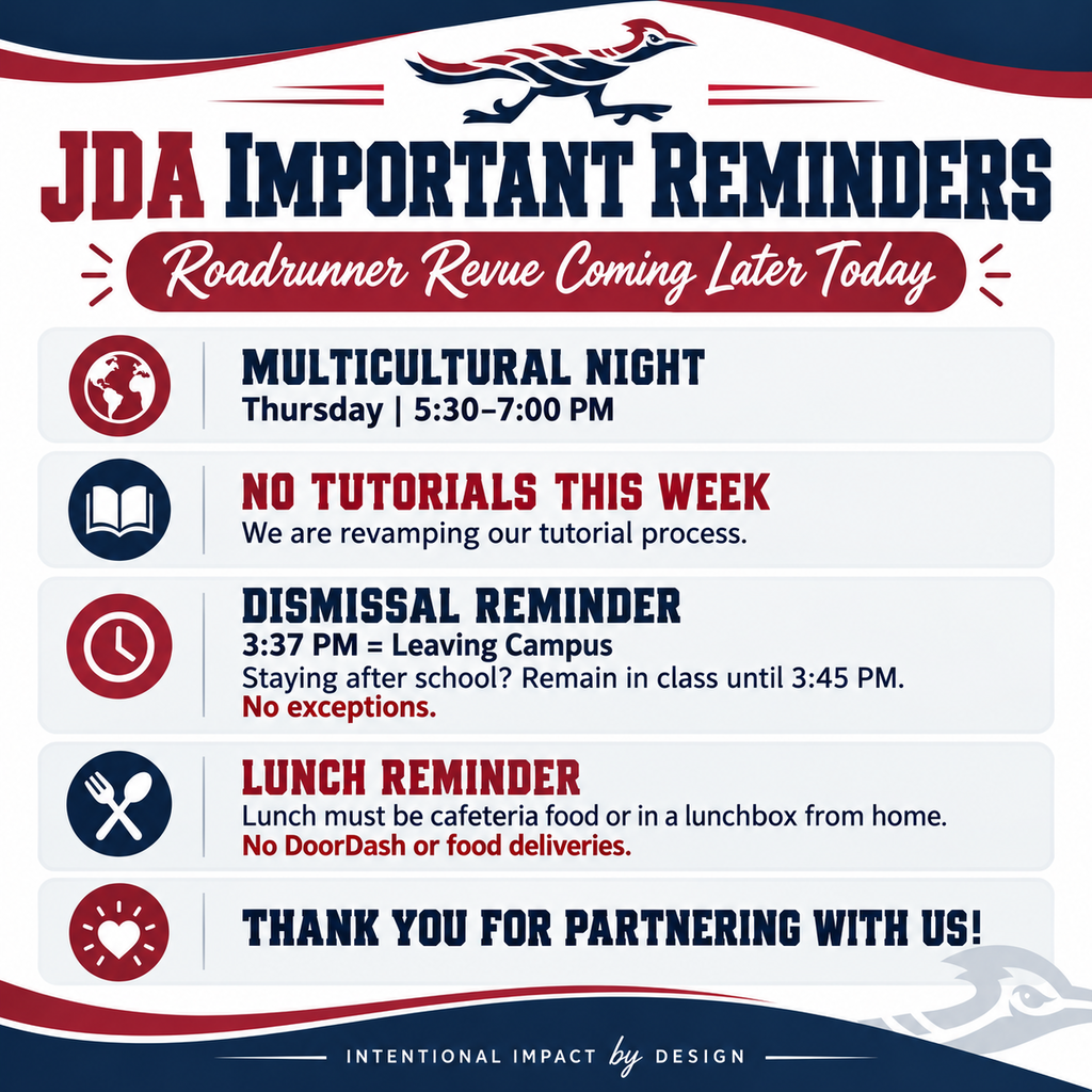 Important Reminders