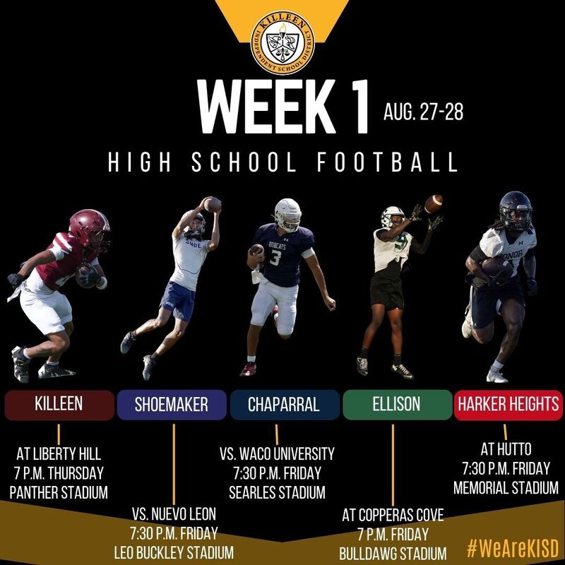 KISD Week 1 football graphic